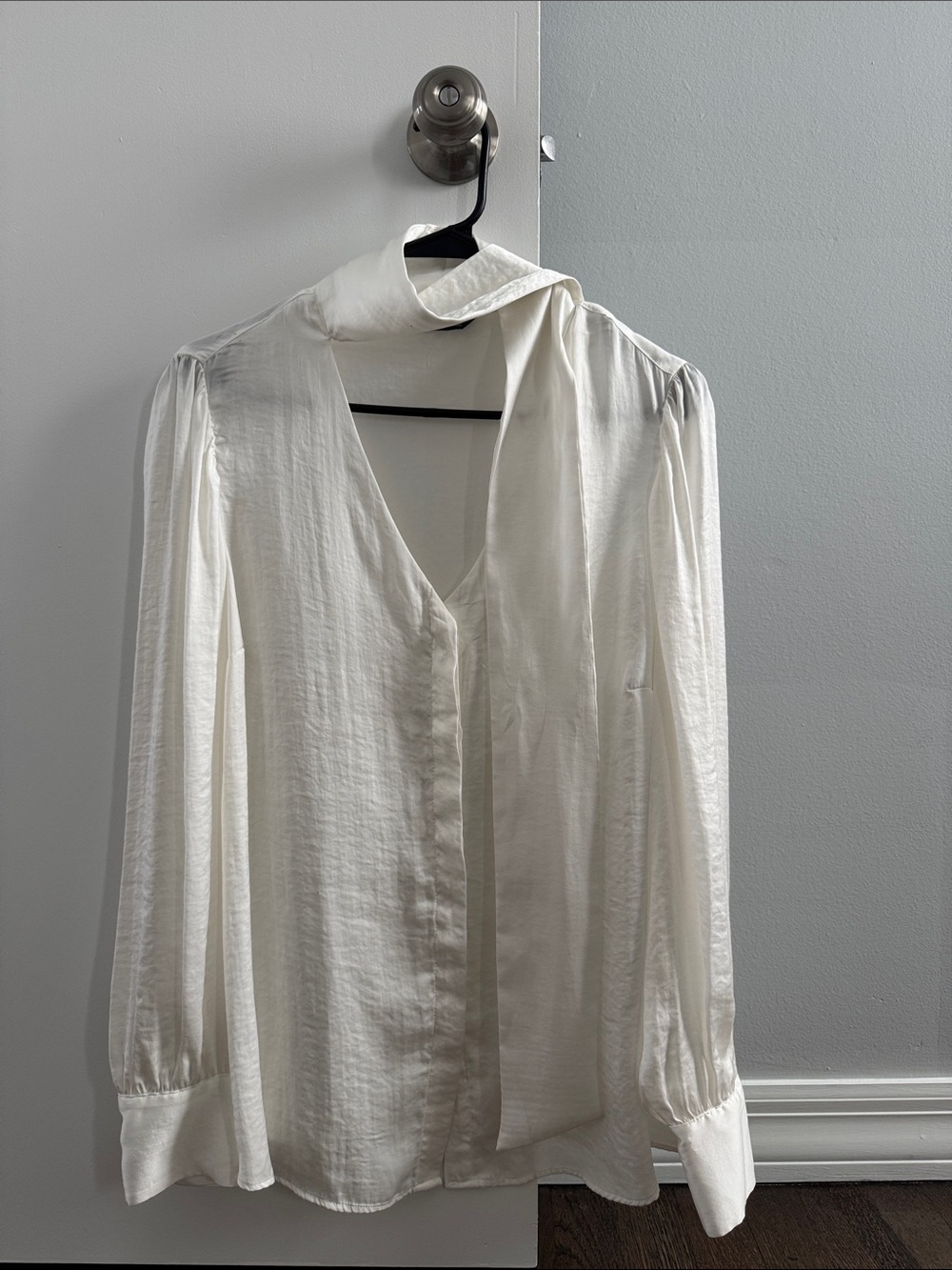Marks & Spencer Women's Ivory Tie-Neck Blouse